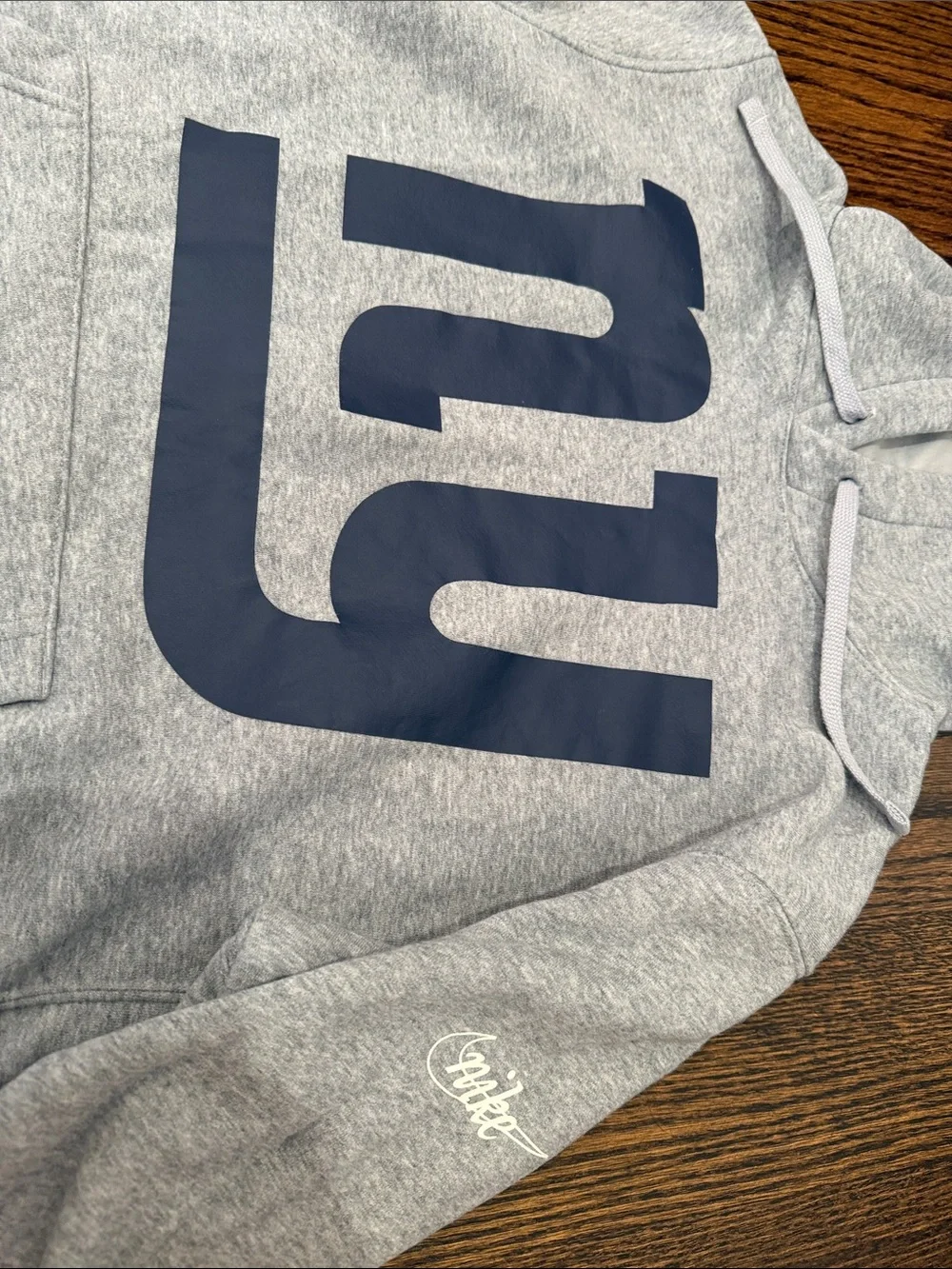 Women’s Nike Gray 'NY' Giants Logo Hooded Sweater Size Small